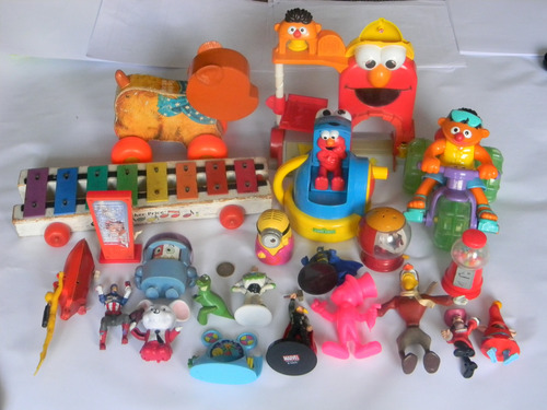Lote Figuras Disney, Dc Comic, Plaza Sesamo, Marvel Y Otros (Usado)