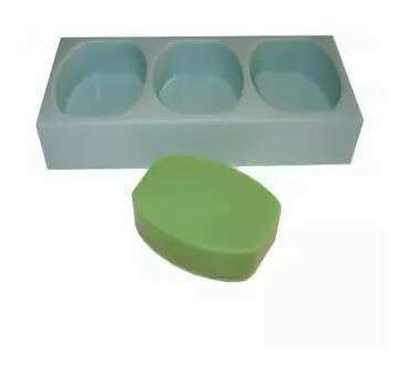 Molde Forma Silicone Semi Oval 3cav.