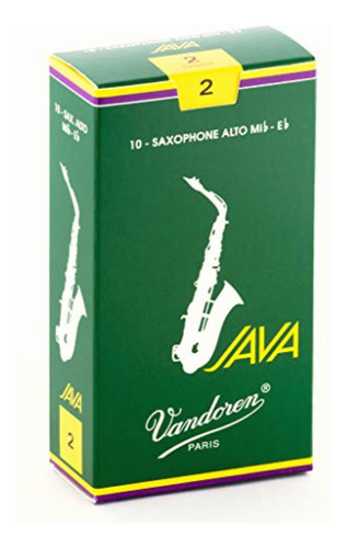 Vandoren Sr262 Cañas De Saxo Alto Java Fuerza 2; Caja De 10