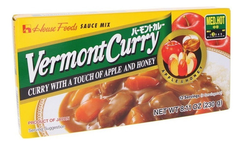 Curry House Vermont Medio 230 Gr Producto De Japón