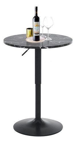 Mesa Redonda De Bar 23.6 Mdf Poste Metal Ajustable