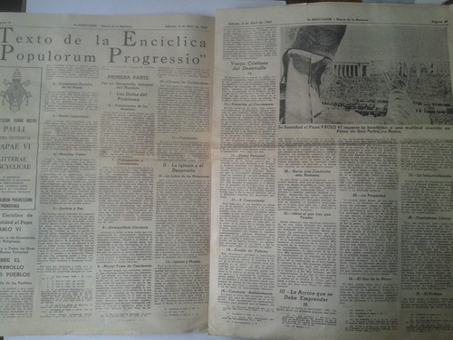 Encíclica Populorum Progressio El Espectador Pablo Vi Xmh (Usado)