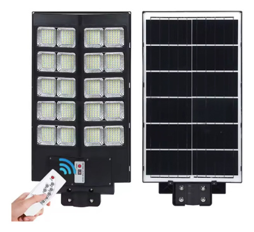 Lampara Led Solar 1000w Luz Blanca Poste Alumbrado Publico 