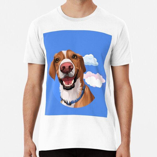 Remera Lindo Perro Con La Cabeza En Las Nubes Algodon Premiu