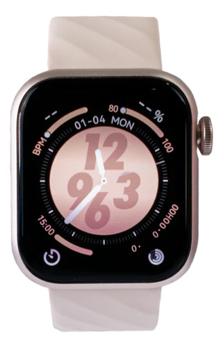 Smart Watch Para Mujer Compatible Con Iphone 11, 12,13, 14 Blanco Lisa Rosa