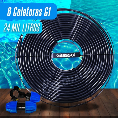 Aquecedor Solar Piscina Até 24 Mil Litros 6 Placas Inmetro