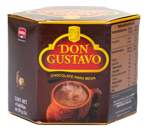 Chocolate De Mesa Don Gustavo (en Tablilla) 200g