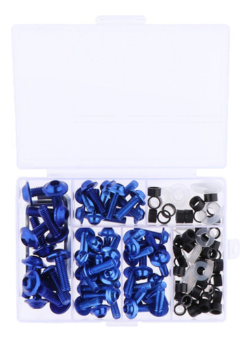 158 Pcs Completo De Perno De De Motocicleta Tornillos Azul