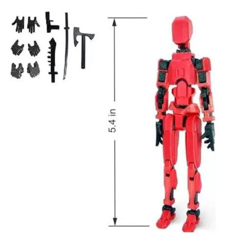 M Kit 6 De T13 Figura De Acción Impresa En 3d Con Múltiples