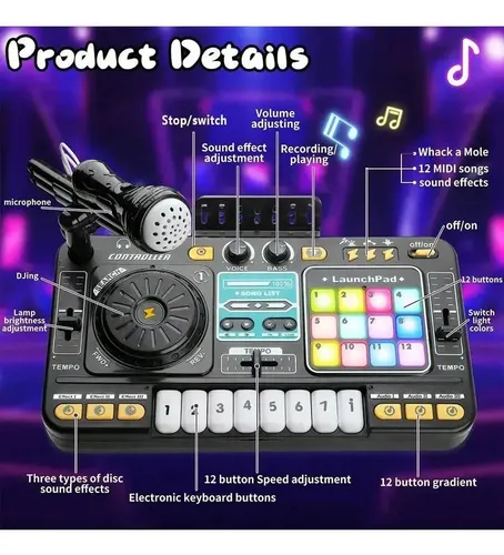 X~(1)set Dj Infantil Con Bluetooth - Mesa De Mezclas | MercadoLivre