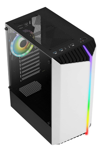 Case Aerocool Bionic -g-wt-v2 Rgb Blanco Gaming 1 Fan