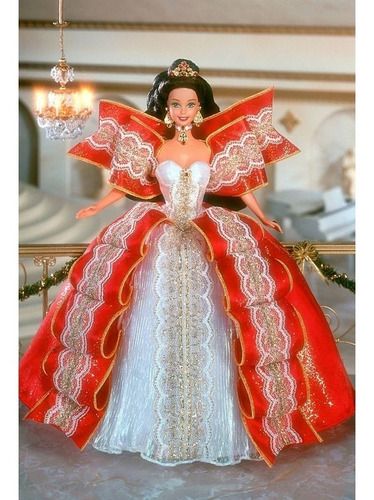 Imagem 1 de 5 de 1997 Happy Holidays Barbie Doll
