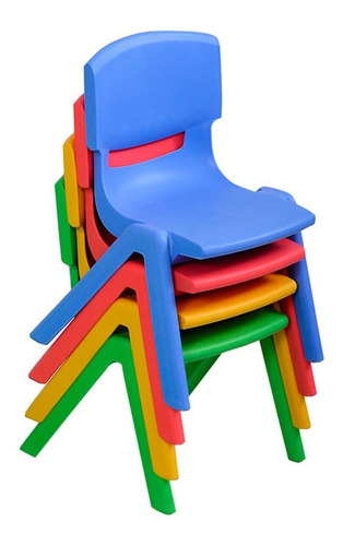 Silla De Plastico Infantil Varios Colores Niños Metinca