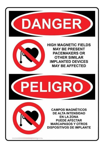 Compliancesigns Vertical Plastico Osha Peligro Alto Campo 10