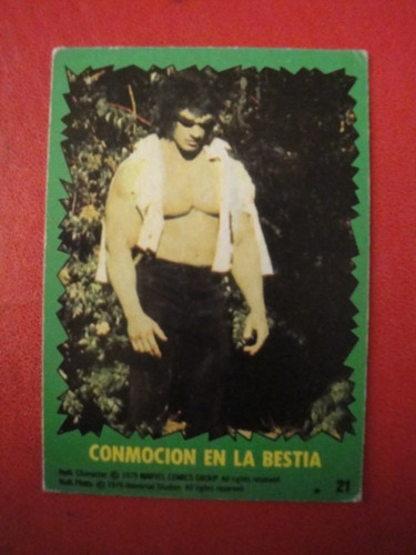 Figuritas El Increible Hulk Año 1979 Nº 21