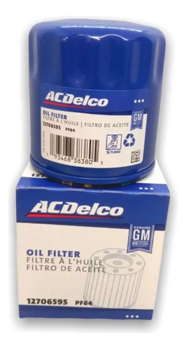 Filtro Aceite Original Chevrolet Cruze 1.4 1,4 Equinox 1.5