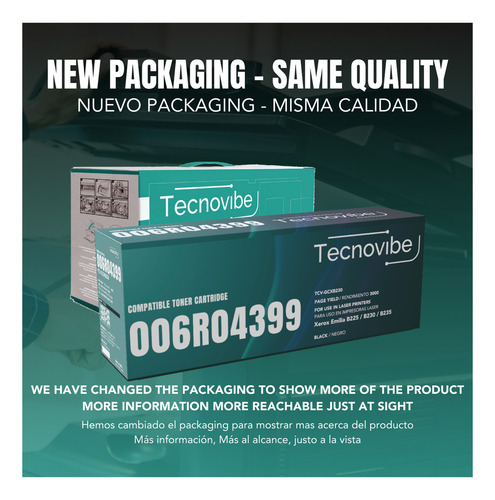 Toner Alternativo Tecnovibe 006r04399 Para Xerox Emilia B230 B235 B225