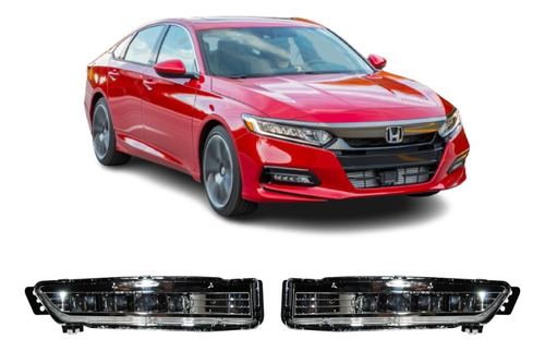 Juego Par Faro Niebla Honda Accord 2018 Leds