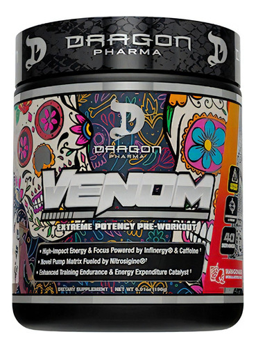 Suplemento en polvo Dragon Pharma  Venom aminoácidos/termogênico sabor tamarindo en pote de 164g 40 un