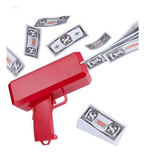 Pistola Lanza Billetes Money Gun, Incluye Los Bullentes