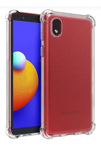 Funda De Silicona Para Celular Samsung A01 Core Transparente Lisa