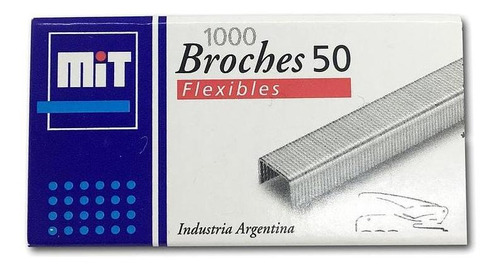 Pack Broches Para Abrochadora Mit N° 50 X1000 X 10 Cajas