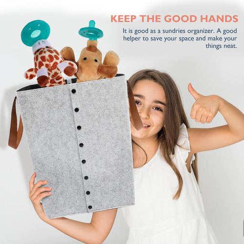 Cesta Plegable De Fieltro Para Ropa, Bolsa De Almacenamiento