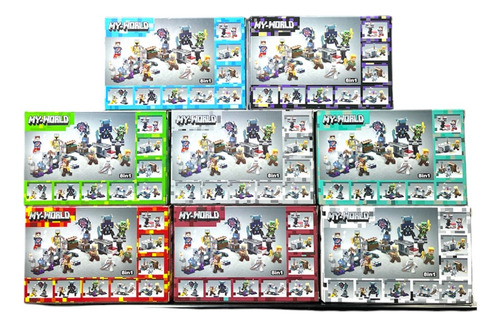 Set Minifiguras Minecraft My World Bloques De Construccion