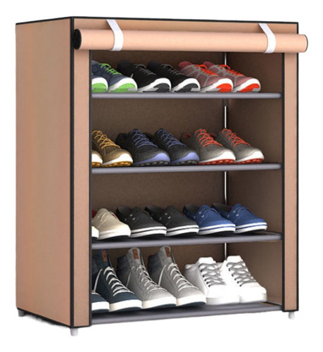 Estante Para Zapatos & Botas 4 Pisos Con Cortina Ct
