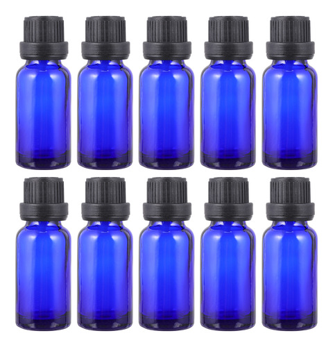 Botella Vacía De Aceite Esencial Azul Con Mini Perfume, 15 U