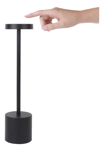 Lámpara De Mesa Inalámbrica Luz Ambiente Noturna Pantalla Negro