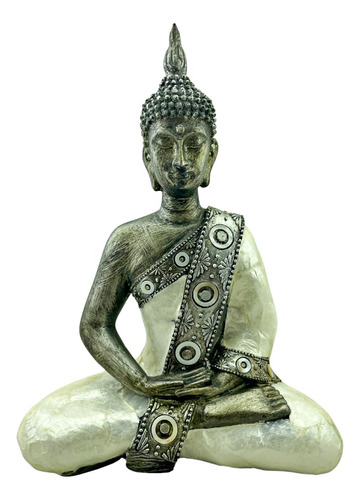 Figura Decorativa Chica 25cm Buda Meditar Feng Shui Zn Ct