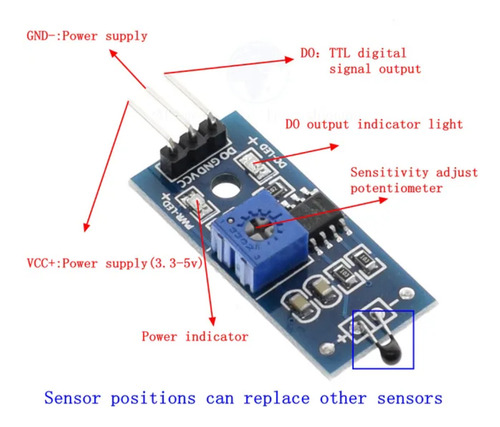 Módulo Termistor Sensor De Temperatura Digital Kit-2