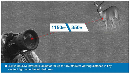 Monocular De Visión Nocturna Digital Hd De 6x50 Mm Con...