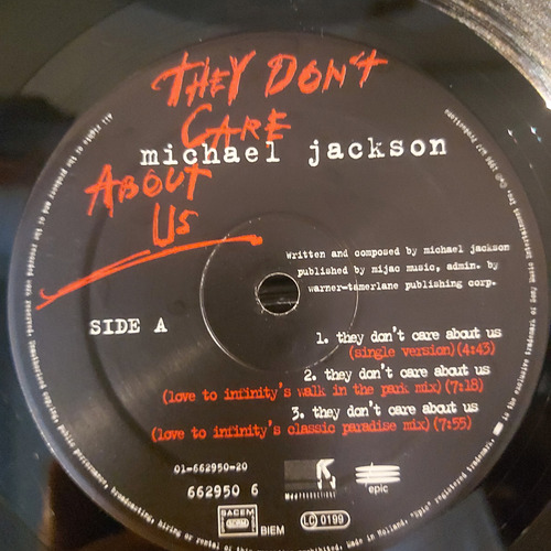 Lp Michael Jackson - They Don't Care About Us