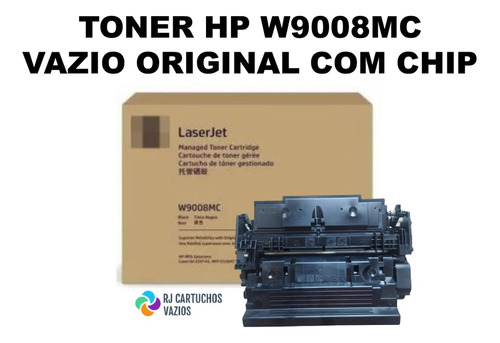 Toner Hp W9008mc E50145 Mfp E52645 Vazio Original Com Chip