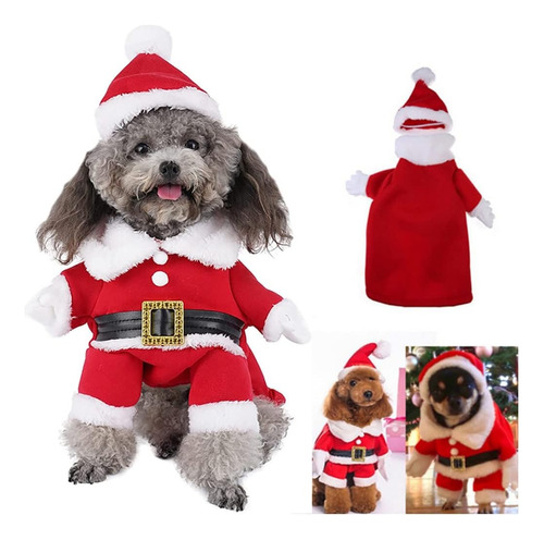 Disfraz De Abrigo Navideño Para Perro Santa Invierno Sudader