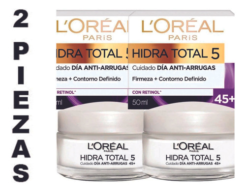 Crema Facial L'oréal Hidra Total 5 Arrugas Frimeza 50 Ml,2
