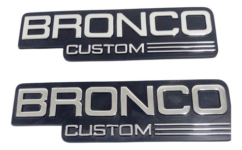 Emblemas Ford Bronco Custom Laterales 