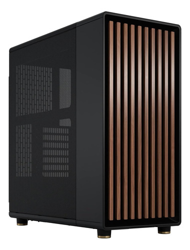Gabinete Caja Cpu Computadora Diseño Fractal Simil Madera