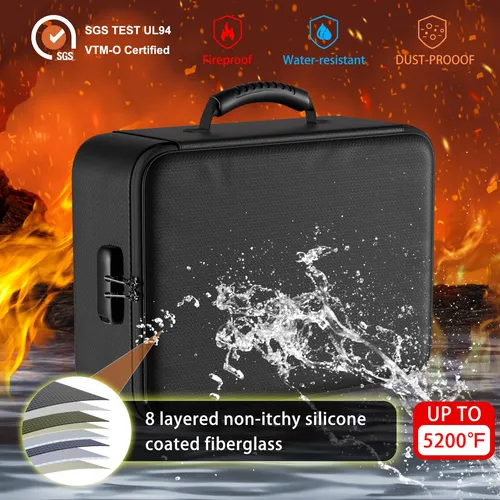 Engpow Bolsa De Documentos Ignifuga De 5200 °f Con Cerradura