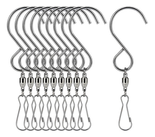 2 X 10 Piezas Ganchos Giratorios S Clips 360 ° Colgantes