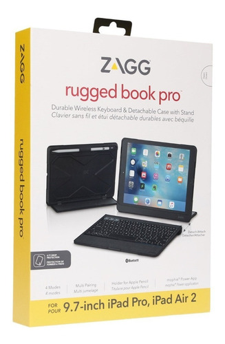 Teclado Zagg Rugged Book Para iPad Pro 9.7 Air 2 Backlit