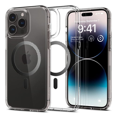 Funda Spigen Ultra Hybrid Para iPhone 14 Pro - Clear/fiber