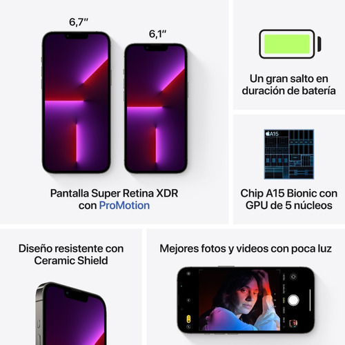 Imagen 7 de 10 de Apple iPhone 13 Pro Max (256 GB) - Grafito