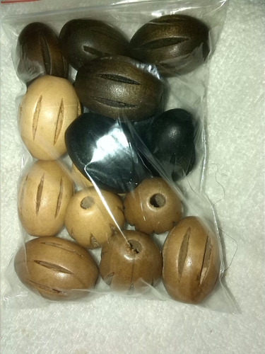 Pepas De Madera Bisutería Manualidades Carteras X 12 Doc