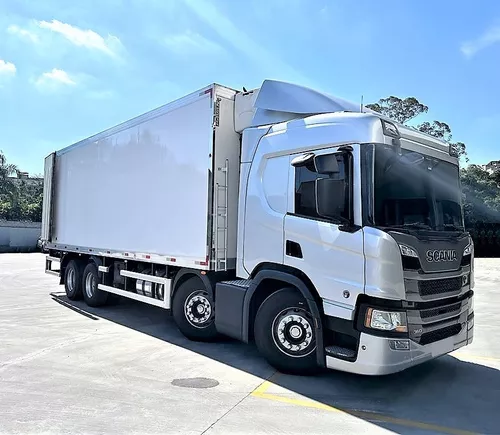 Big Caminhão Brinquedo Scania Bitrem Baus Madeira Cocacola