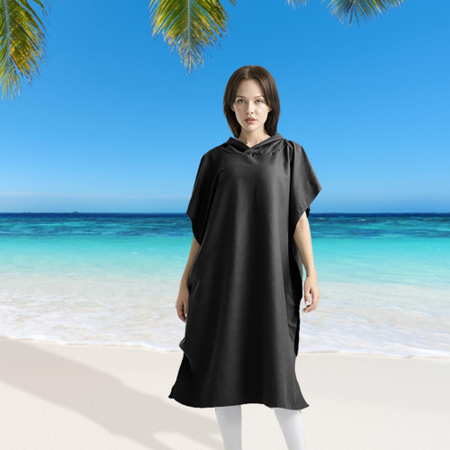 W Surf Poncho Beach Microfibra De Neopreno Con Capucha
