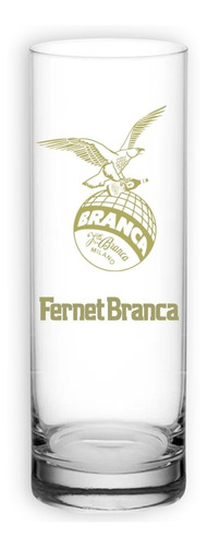 Fernet Branca Vaso De Vidrio Blanco/dorado 750ml