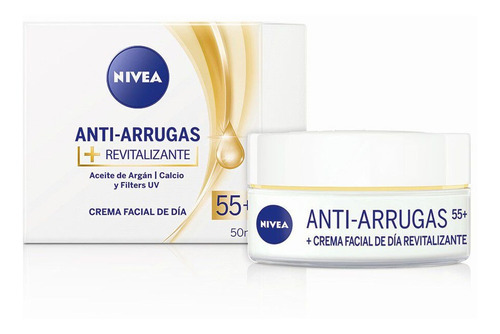 Crema Facial Día Nivea Antiarrugas + Revitalizante55+ (5 Un)